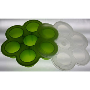 Ice Cream Jello Mold Rubber Green With White Lid NIP EH-Life